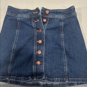 Denim Button-Up Skirt